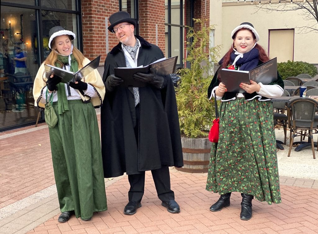 Our carolers entertain shoppers at the Baederwood Shoppes on the Fairway in Jenkintown, PA.