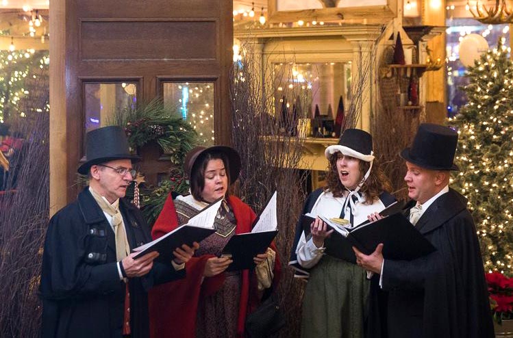Christmas carolers at Independence Blue Cross River Rink Winterfest