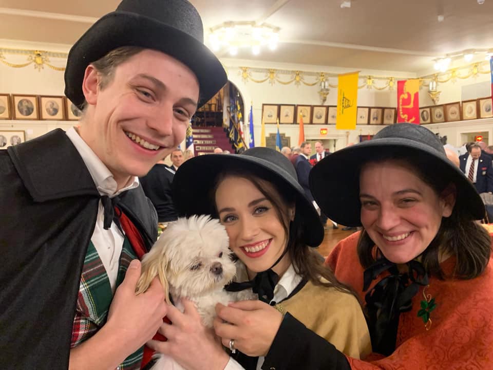 Boston carolers perform at Faneuil Hall, Boston