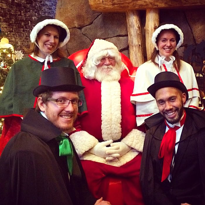 Chatting with Santa Claus at Great Wolf Lodge New England.