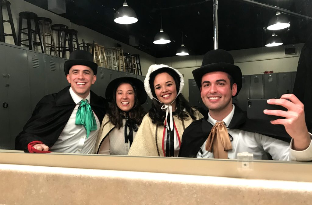 One of our groups snaps a quick selfie backstage before a Pentatonix gig.