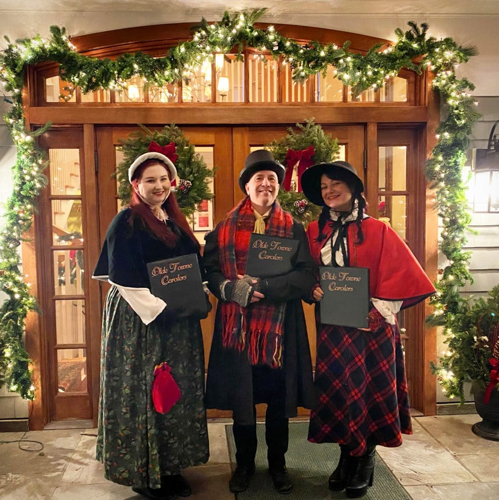 Caroling for the Redding Country Club in Redding, CT.