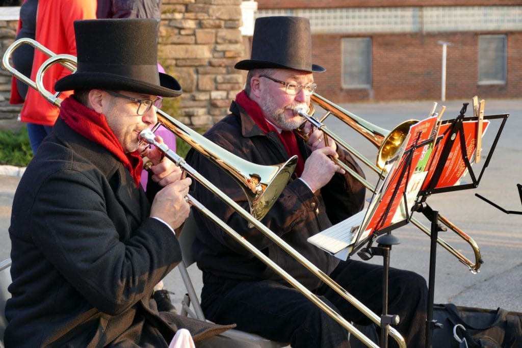 Brian Smith and Mark Held perform at the Snow Forge Winter Festival.