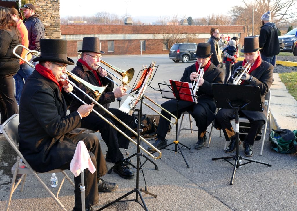 The Brass Quartet performs at Snow Forge in 2017.