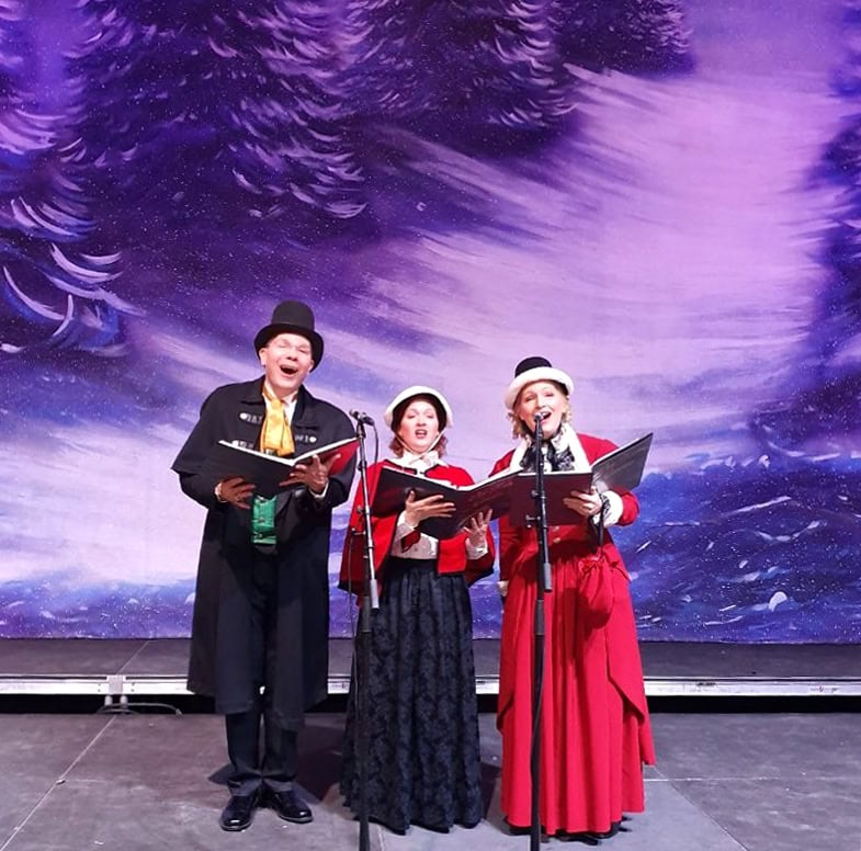 Onstage at Christkindlmarkt in Bethlehem, PA.