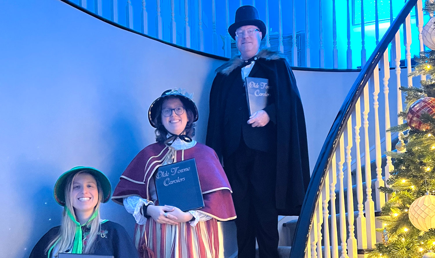 Christmas carolers at private party in Pittsburgh