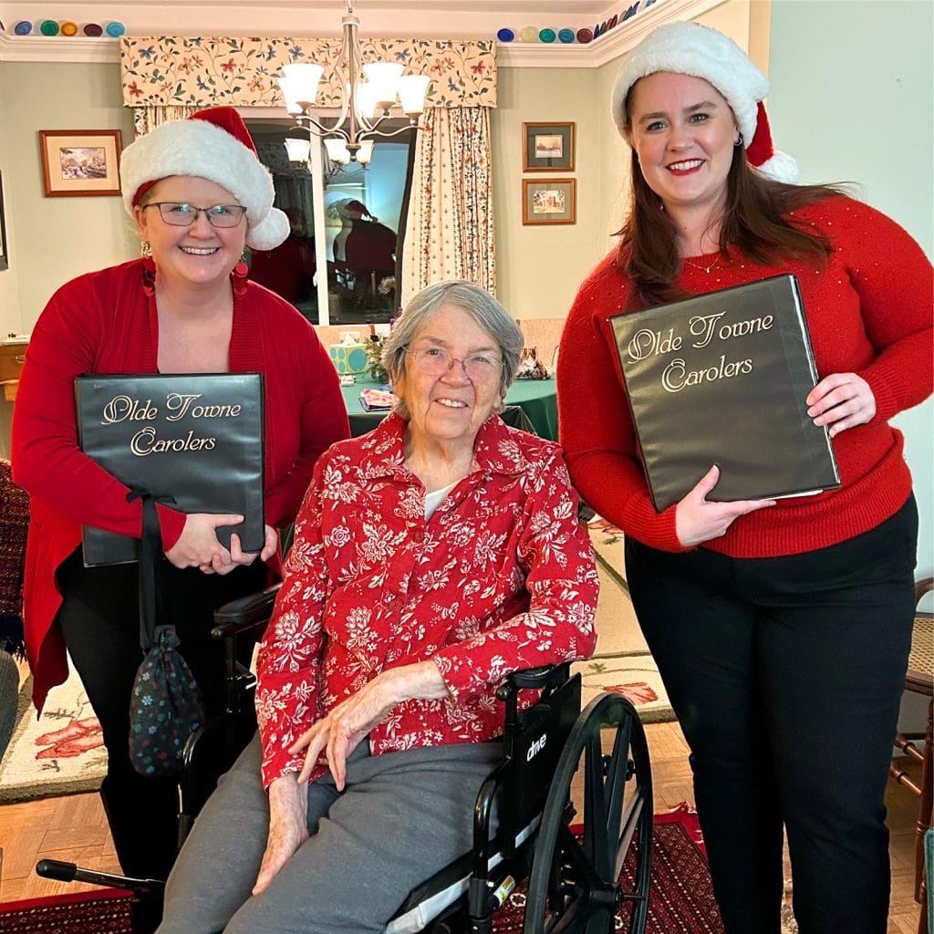 Festive red sweaters and Santa hats for this party in Gaithersburg, MD!
