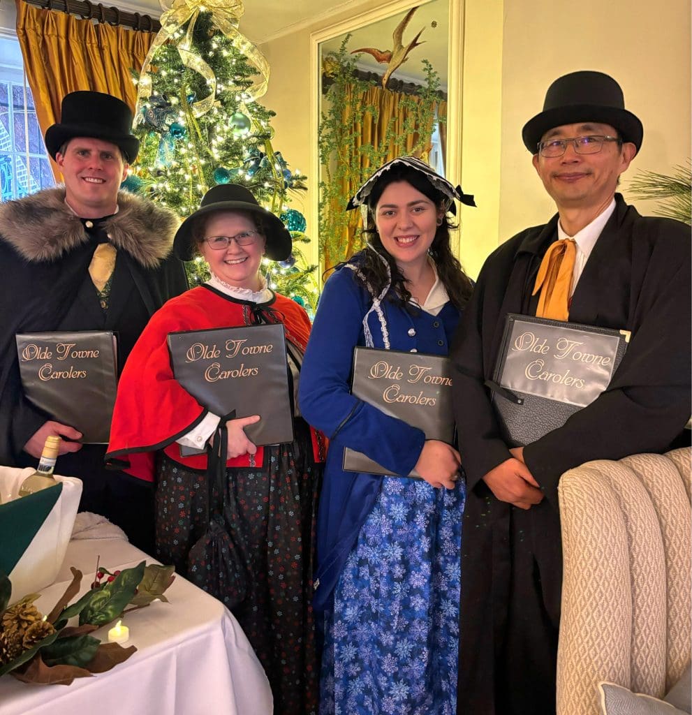 The carolers entertain at the Mount Vernon Country Club in Alexandria, VA.