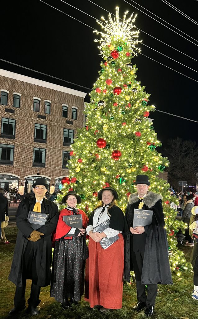 What a tree! Singing a repeat performance for Haymarket, VA's tree lighting festivities.