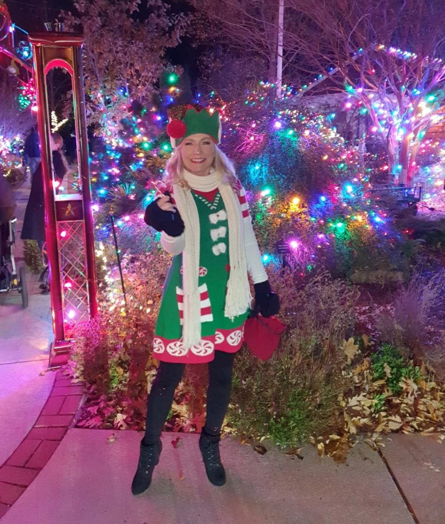 Our Christmas elf at Linwood Arboretum in 2021.