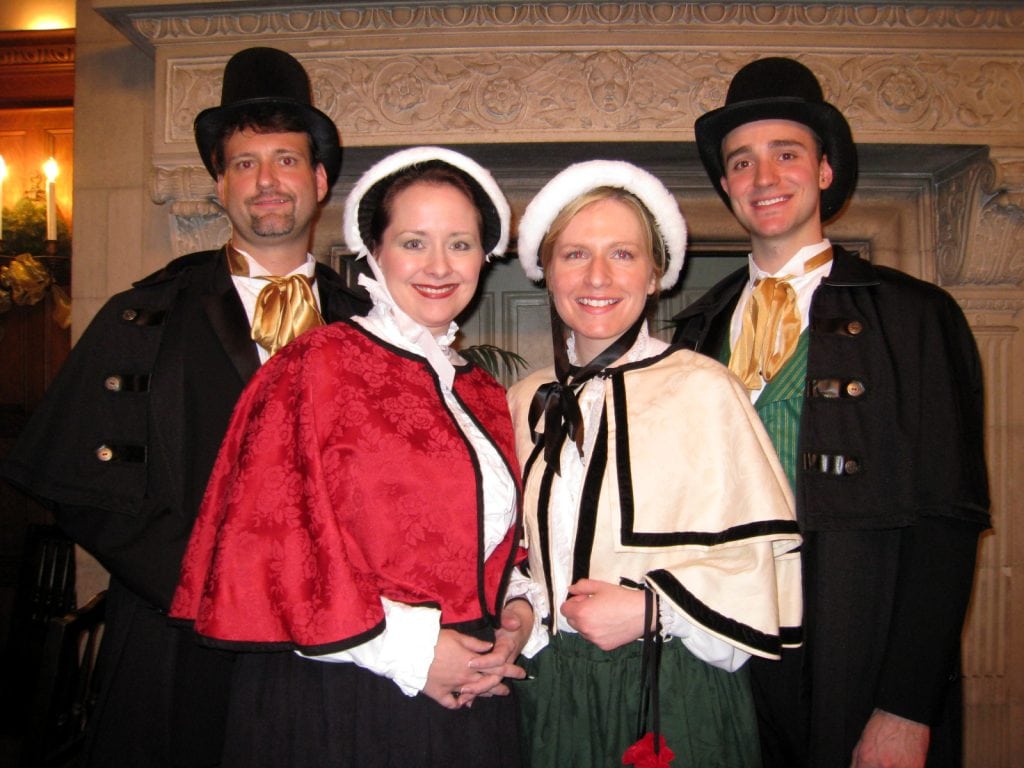 Christmas caroling at Greystone Hall in West Chester, PA.