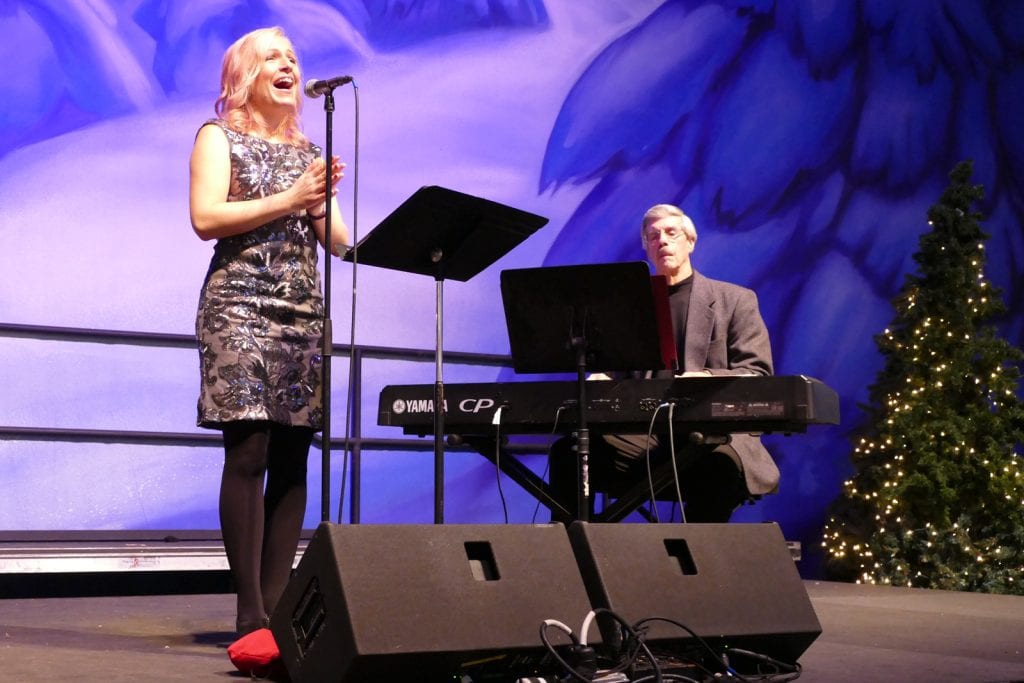 Jennifer and Terry perform on the main stage at Christkindlmarkt, 2018.