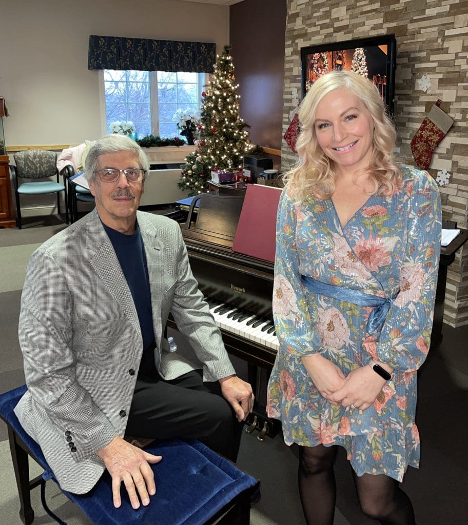 Jennifer and Terry perform at Moravian Village in Bethlehem, PA in 2022.
