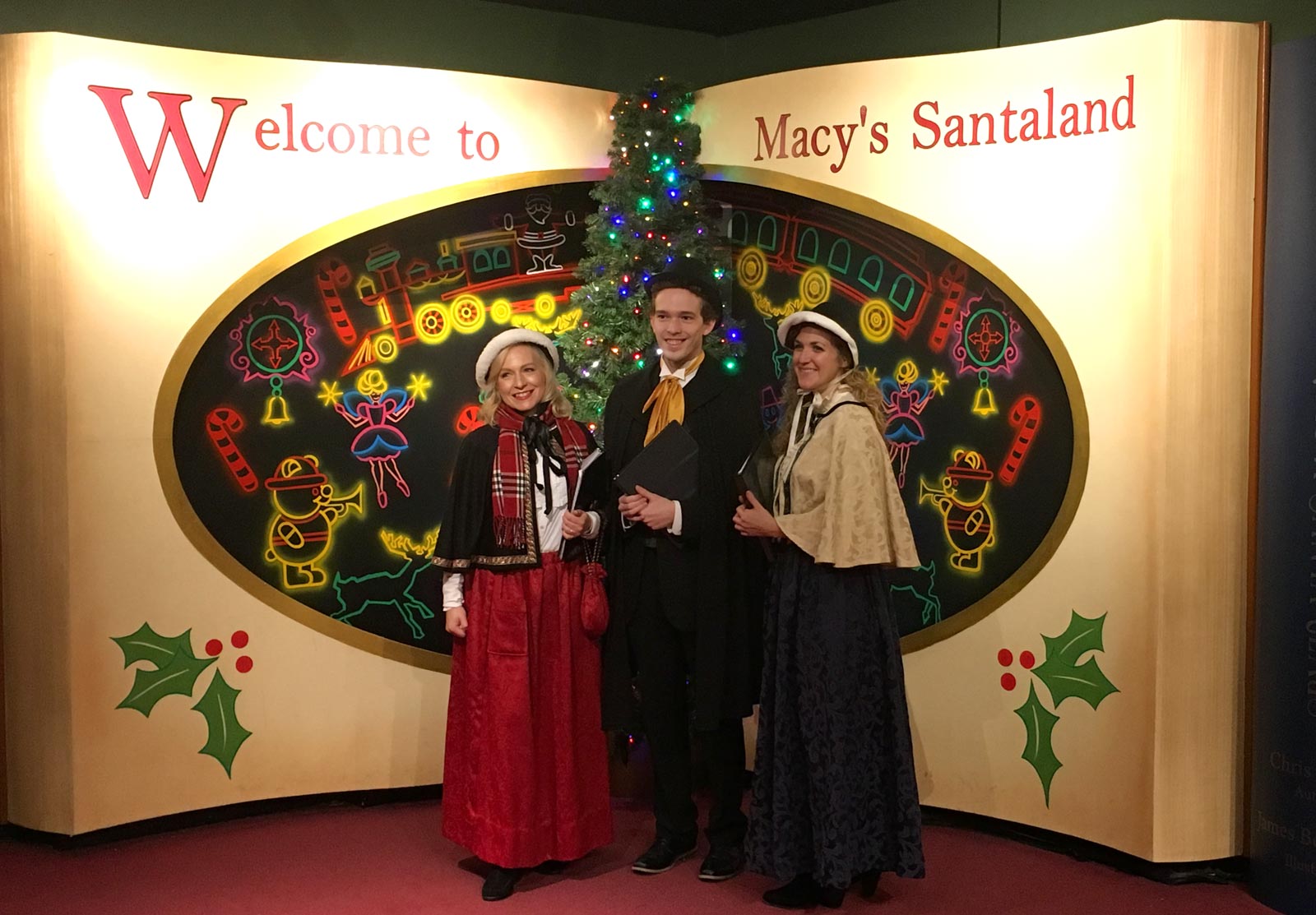 Christmas carolers at Macy's in Center City Philadelphia