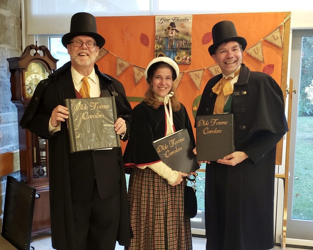 Taking a pic while caroling at McAuley Convent in Merion, PA.