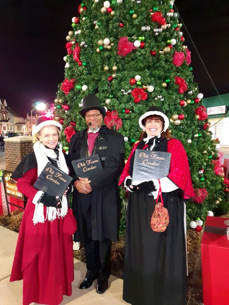 Olde Towne Carolers' annual appearance at the Quakertown, PA Tree Lighting in early December.