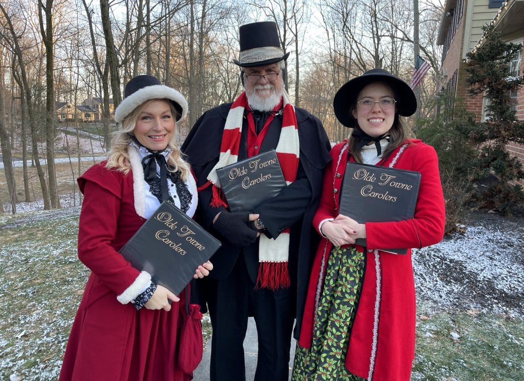 Christmas Eve Singing Carol-Gram in Doylestown, PA.
