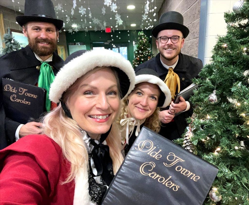 Snapping a selfie at the St. Andrew School's Christmas Festival in Newtown, PA.