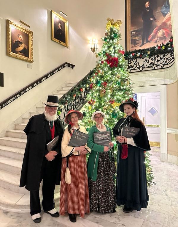 Christmas Carolers at the Union League in Philadelphia