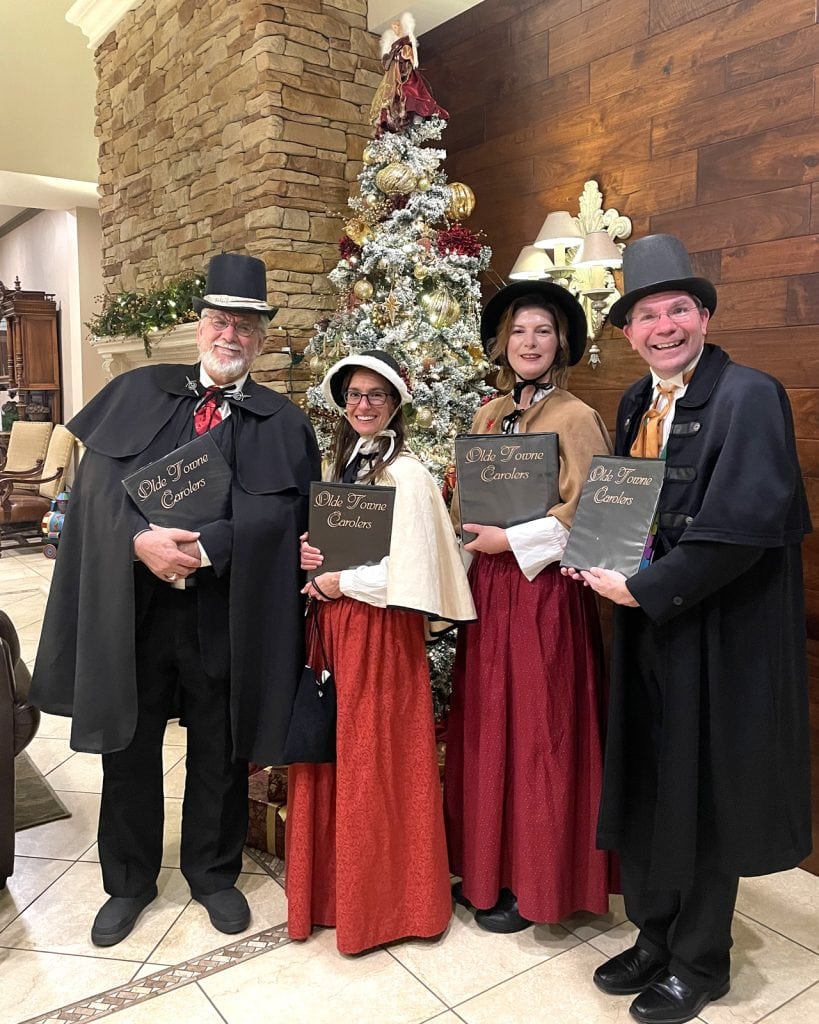 An OTC quartet performs for a winter wedding at the Blue Bell Country Club, Blue Bell, PA.